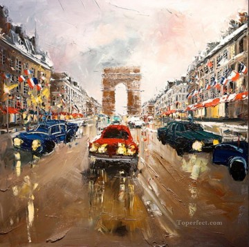 Kal Gajoum Paris 04 con espátula Pinturas al óleo